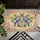 Blue Birds Olive Branch Berries Wildflowers Flora Border - Home Decor Gift for Wildlife Lover Doormat - 6