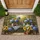 Rustic Garden Bench Hydrangeas Sunflowers Daisies - Farmhouse Decor Garden Lover Gift Doormat - 1