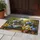 Rustic Garden Bench Hydrangeas Sunflowers Daisies - Farmhouse Decor Garden Lover Gift Doormat - 5