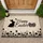 Happy Easter Bunny Eggs Floral - Rustic Farmhouse Easter Decor Doormat - 1