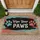 "Wipe Your Paws" Paw Prints Rustic Wood - Farmhouse Decor Gift for Pet Owners Doormat - 1