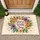 Grow With Joy Poppy Daisy Coneflower Green Stems Butterflies Hearts - Home Decor Gift Doormat - 1