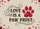 Love Paw Print Hearts Phrase - Farmhouse Home Decor Gift for Pet Lover Doormat - 7