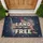 Waving American Flag Land of the Free Text - Independence Day Gift for Veterans Doormat - 1