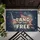 Waving American Flag Land of the Free Text - Independence Day Gift for Veterans Doormat - 6