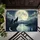 Two Wolves Howling Full Moon Pine Forest - Wildlife Lover Gift Doormat - 6