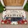 Vintage Camper Welcome Patriotic Flowers - Farmhouse Home Decor Doormat - 1