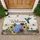 Welcome Hummingbird Patriotic Stars Floral Rustic Wood - Farmhouse Decor Doormat - 1