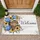 Fluffy Tabby Cat Welcome Wreath Patriotic Floral - Home Decor Gift for Cat Lover Doormat - 1