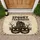 Spooky Farmhouse Haunted Barn Jack-o'-Lanterns Bats - Halloween Decor Doormat - 1