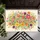 Welcome Text Multicolored Daisy Poppy Flowers - Home Decor Gift Doormat - 6