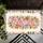 Welcome Heart Scroll Blooming Flowers Leaves Berries Dots - Entryway Home Decor Gift Doormat - 6