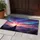 Black Cat Mountain Cosmic Sky Aurora - Home Decor Gift for Cat Lover Doormat - 5