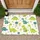 T-Rex Brontosaurus Stegosaurus Flowers - Home Decor Gift for Kids Doormat - 1