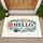 HELLO Starfish Seashell Sand Dollar Waves Botanical Accents - Home Decor Gift Doormat - 1