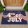 4th of July American Flag Fireworks - Holiday Celebration Gift Doormat - 1