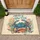 Blue Crab Marine Life Seashell Driftwood Coastal Home Decor Gift Doormat - 1
