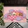 Five Sleepy Cartoon Kittens Pink Blanket Purple Pillows Hearts Stars - Home Decor Gift for Cat Lover Doormat - 6