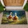 White Golden Orange Ducks Marsh Reeds - Nature Inspired Home Decor Gift Doormat - 1