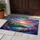 Village Green Hillside Water Sunset Clouds Landscape - Home Decor Gift Doormat - 5