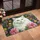 White Cat Pink Dahlia Garden Blooms & Greenery - Home Decor Gift for Garden & Cat Lover Doormat - 4
