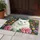 White Cat Pink Dahlia Garden Blooms & Greenery - Home Decor Gift for Garden & Cat Lover Doormat - 5