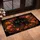 Orange Eyed Black Cats Autumn Flowers Foliage - Home Decor Gift for Cat Lover & Pet Parents Doormat - 4