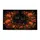 Orange Eyed Black Cats Autumn Flowers Foliage - Home Decor Gift for Cat Lover & Pet Parents Doormat - 3