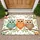 Plump Owls Wide Open Eyes Smaller Owls Leafy Branches - Wildlife Home Decor Gift Doormat - 1