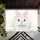 Fluffy Baby Bunny Face Delicate Floral Wreath - Home Decor Gift for Bunny Lovers Doormat - 6