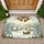 Golden Christmas Bells Snowy Village Horse Sleigh - Holiday Home Decor Doormat - 1