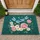 Blue Dragonflies Pink Roses White Daisies Floral - Garden Lover Home Decor Gift Doormat - 1