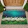 White Geese Grassy Field Swirling Sky - Wildlife Lover Gift Doormat - 1