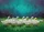 White Geese Grassy Field Swirling Sky - Wildlife Lover Gift Doormat - 7
