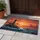 Majestic Stone Lighthouse Cliff Frothing Waves Sunset Sky - Coastal Home Decor Gift Doormat - 5