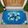 Blueberry Ice Cubes Mint Leaves Water Droplets - Refreshing Home Decor Gift Doormat - 1