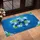 Blueberry Ice Cubes Mint Leaves Water Droplets - Refreshing Home Decor Gift Doormat - 4