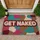 GET NAKED Bold Blocky Text Interlocking Large Irregular Shapes - Home Decor Gift Doormat - 1