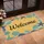 Welcome Teal Blue Seashell Starfish Sun Drenched Beach Sand Home Entryway Decor Gift Doormat - 4