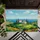 Mediterranean Coastal Landscape White Stucco Houses Wildflower Hills Home Decor Gift Doormat - 6