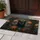 Black Cat Golden Eyes Botanical Foliage - Home Decor Gift for Cat Lover Doormat - 5