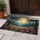 Luminous Golden Full Moon Forest Alpine Wildflowers Misty Mountains - Home Decor Gift Doormat - 5