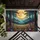 Luminous Golden Full Moon Forest Alpine Wildflowers Misty Mountains - Home Decor Gift Doormat - 6