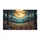 Luminous Golden Full Moon Forest Alpine Wildflowers Misty Mountains - Home Decor Gift Doormat - 3