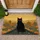 Black Cat Japanese Village - Home Decor Gift for Cat Lover Doormat - 1