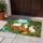 White Rabbits Garden Watermelon Pumpkin - Home Decor Gift for Wildlife Lover Doormat - 5