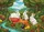 White Rabbits Garden Watermelon Pumpkin - Home Decor Gift for Wildlife Lover Doormat - 7