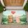 Brown Pink Bears Red Heart Balloon Spring Meadow Wildflowers - Home Decor Gift Doormat - 1