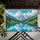 Mountain Lake Snow-Capped Peaks Green Hills Alpine Scenery - Home Decor Gift Doormat - 6