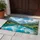 Mountain Lake Snow-Capped Peaks Green Hills Alpine Scenery - Home Decor Gift Doormat - 5